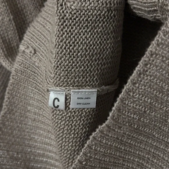 Ann Taylor Loft Womens Linen Cardigan Sweater Size L Button Front Corporate Work - Picture 5 of 6